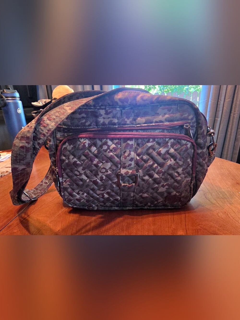 Lug Carousel XL Leopard Print Quilted Crossbody Organizer Bag - Picture 7 of 7